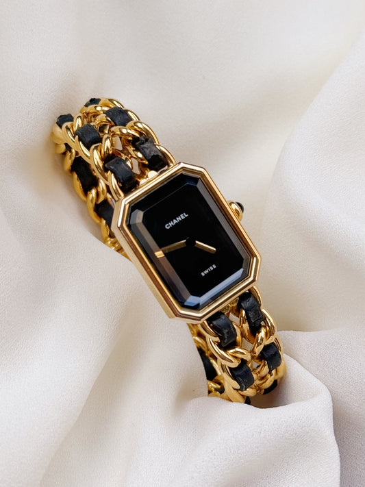 Vintage Chanel Premiere Women’s Gold plated and leather watch; in M