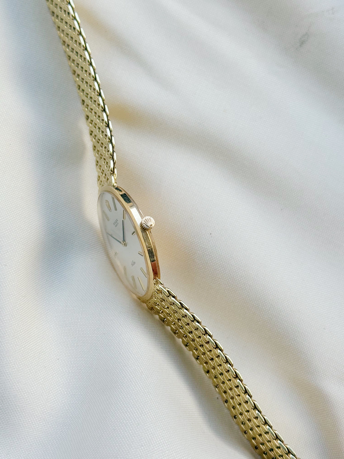Rare Rolex Geneve Cellini Solid 14k Yellow Gold watch; Extra Slim Dress Watch