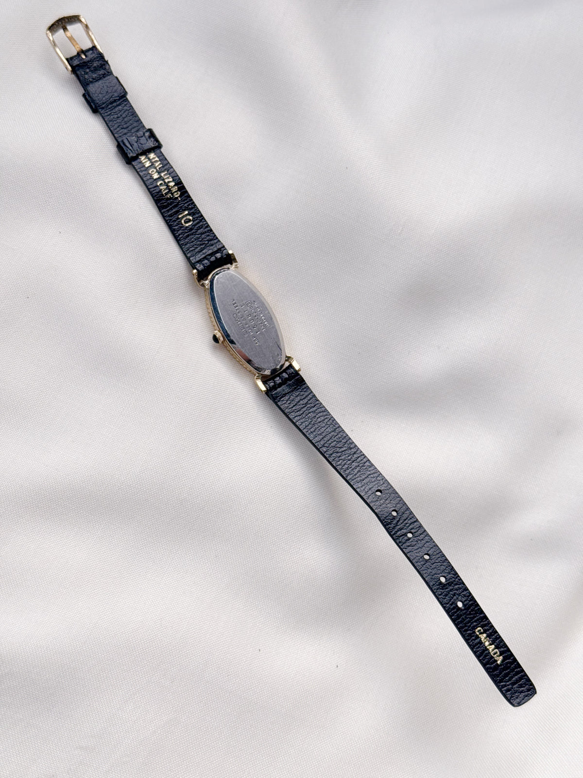 Rare Seiko Petite Oval dial Vintage Watch for women; Gold plated, Petite Leather Strap