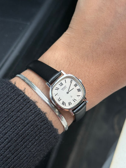Vintage Seiko Silver watch; Leather Strap