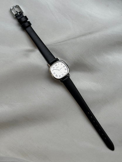 Vintage Seiko Silver watch; Leather Strap