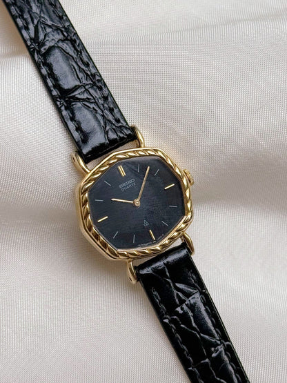 Seiko Rare Leather strap watch