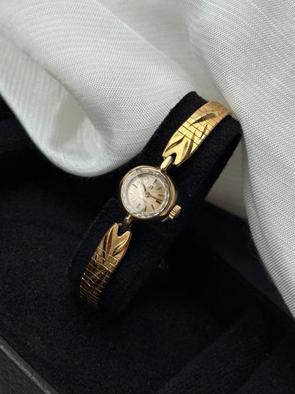 Rare Vintage Omega Petite 14k gold watch for women; Cocktail Watch