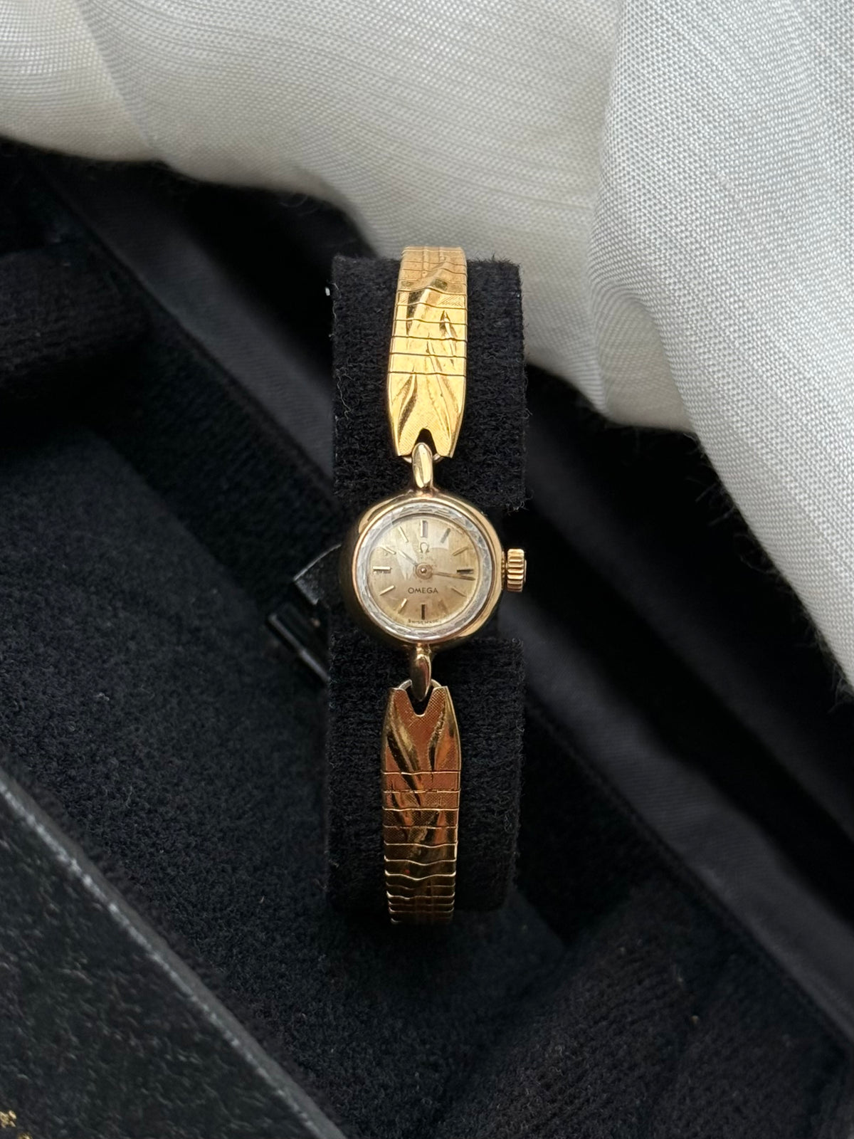 Rare Vintage Omega Petite 14k gold watch for women; Cocktail Watch