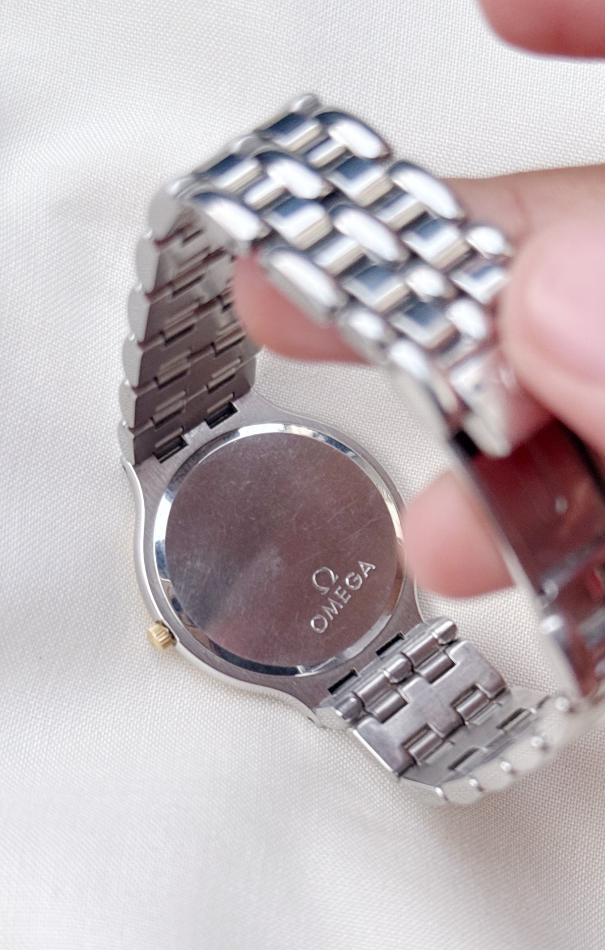 Vintage Rare Omega De Ville Symbol watch; Solid Gold Bezel