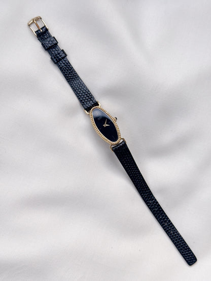 Rare Seiko Petite Oval dial Vintage Watch for women; Gold plated, Petite Leather Strap