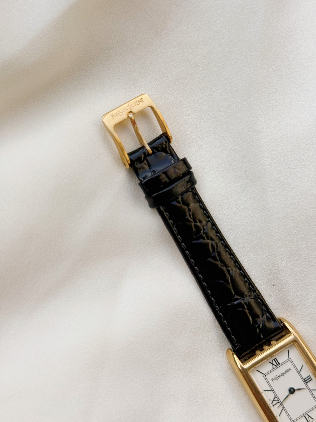 Vintage YSL Rare Tank Watch for women: Gold Plated, Yves Saint Laurent