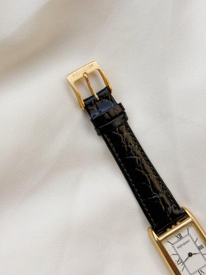 Vintage YSL Rare Tank Watch for women: Gold Plated, Yves Saint Laurent