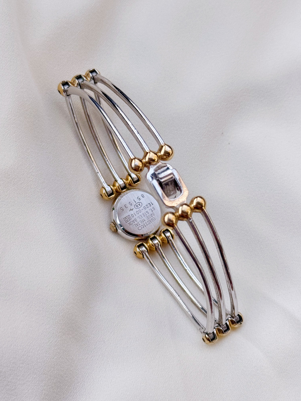 Ultra Rare Seiko stones  Women’s Vintage two tone bangle watch