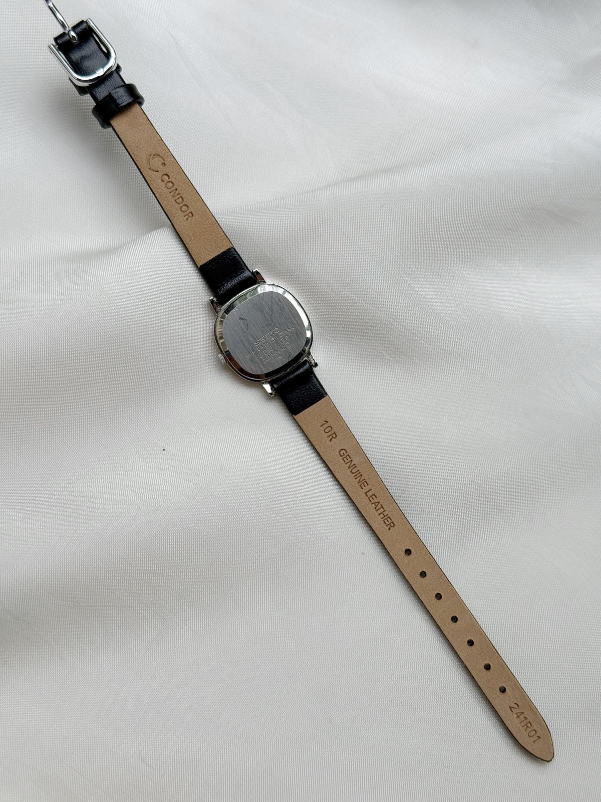 Vintage Seiko Silver watch; Leather Strap