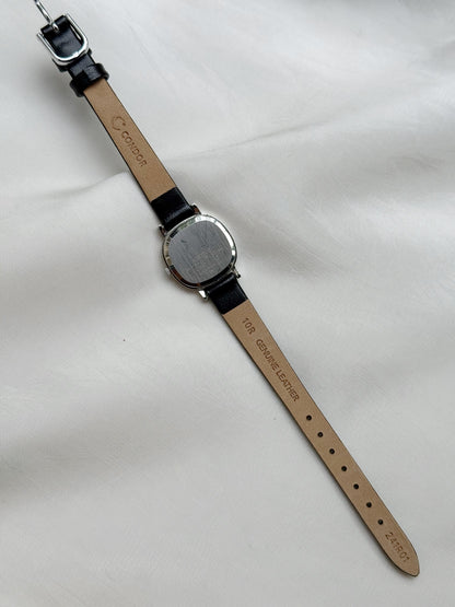 Vintage Seiko Silver watch; Leather Strap