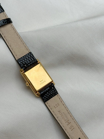 Rare Raymond Weil Roman Tank Vintage Unisex Watch; Gold plated, Leather Strap