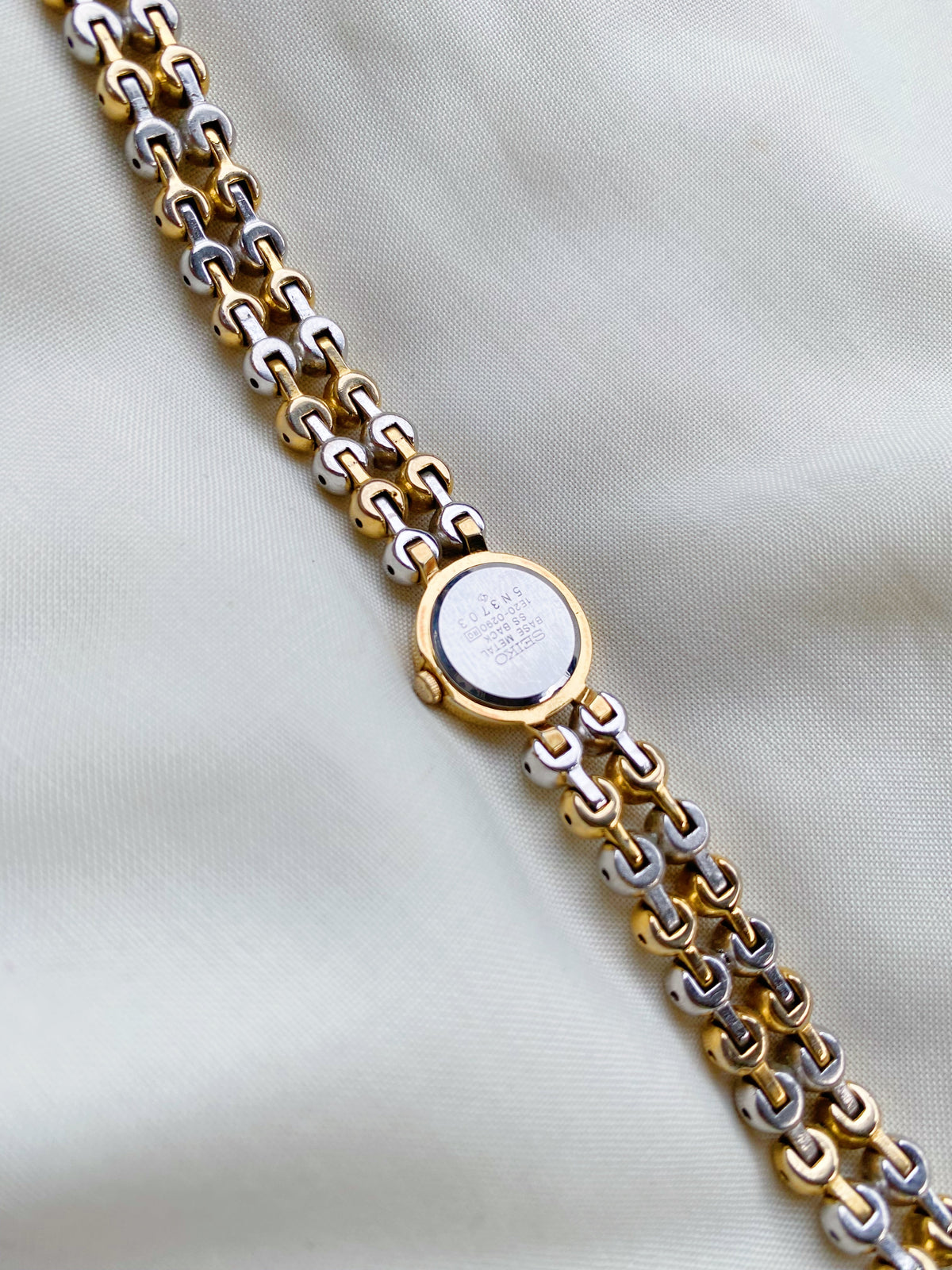 Rare Vintage Petite Seiko Two tone watch | Balls Bracelet | 1980s dainty watch