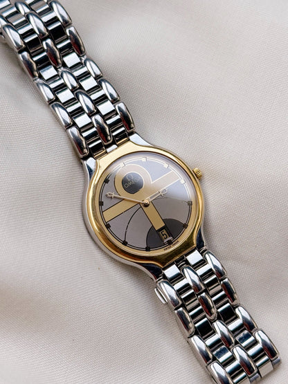 Vintage Rare Omega De Ville Symbol watch; Solid Gold Bezel