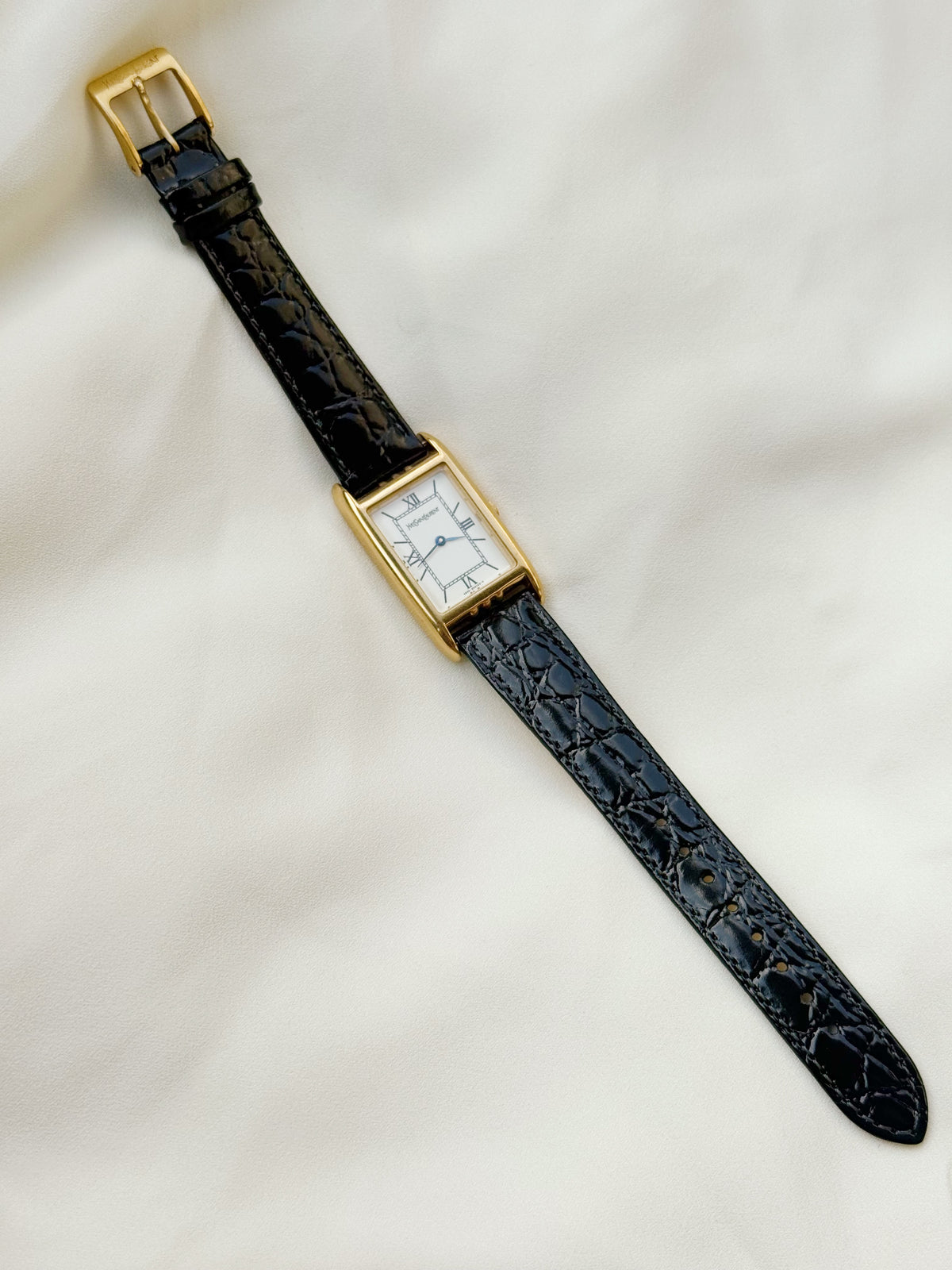 Vintage YSL Rare Tank Watch for women: Gold Plated, Yves Saint Laurent