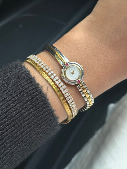 Rare Seiko Tissè Half Bangle & Bracelet Women’s Vintage Gold watch