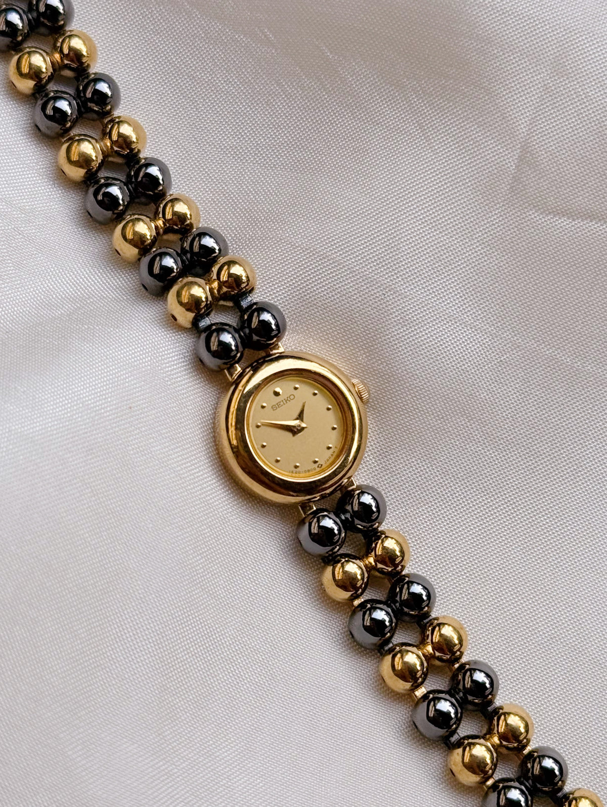 Rare Vintage Petite Seiko Two tone Bracelet Watch | 1980s dainty watch