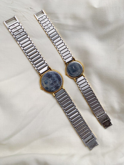 Vintage Yves saint Laurent Two Tone Watch for women; YSL