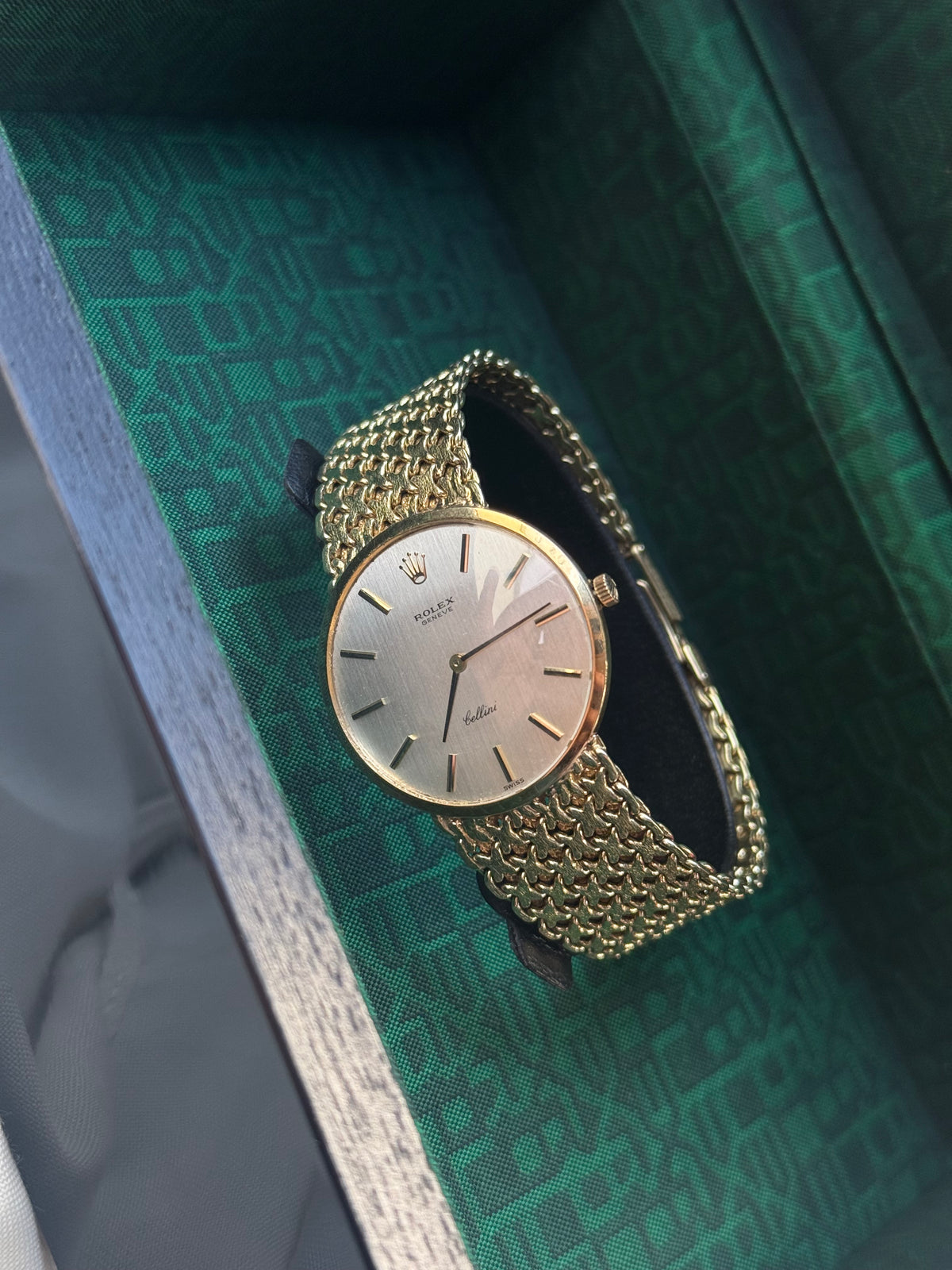 Rare Rolex Geneve Cellini Solid 14k Yellow Gold watch; Extra Slim Dress Watch
