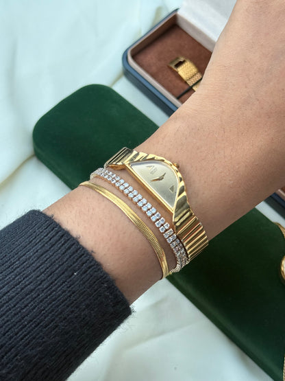 Rare Seiko Half Moon Gold plated watch