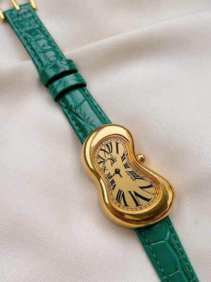 Vintage Salvador Dali Exaequo Softwatch; Unisex Rare Gold plated watch