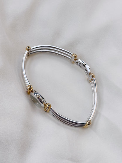 Ultra Rare Seiko stones  Women’s Vintage two tone bangle watch