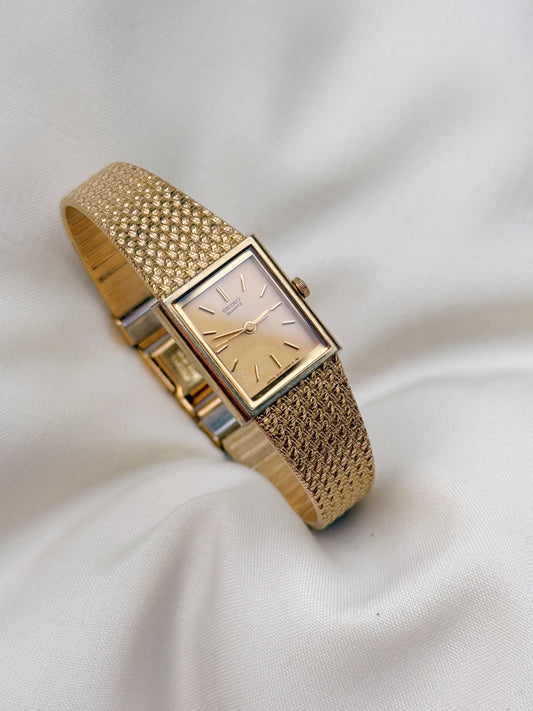 Vintage Seiko Tank Gold Plated Bracelet Women’s Watch