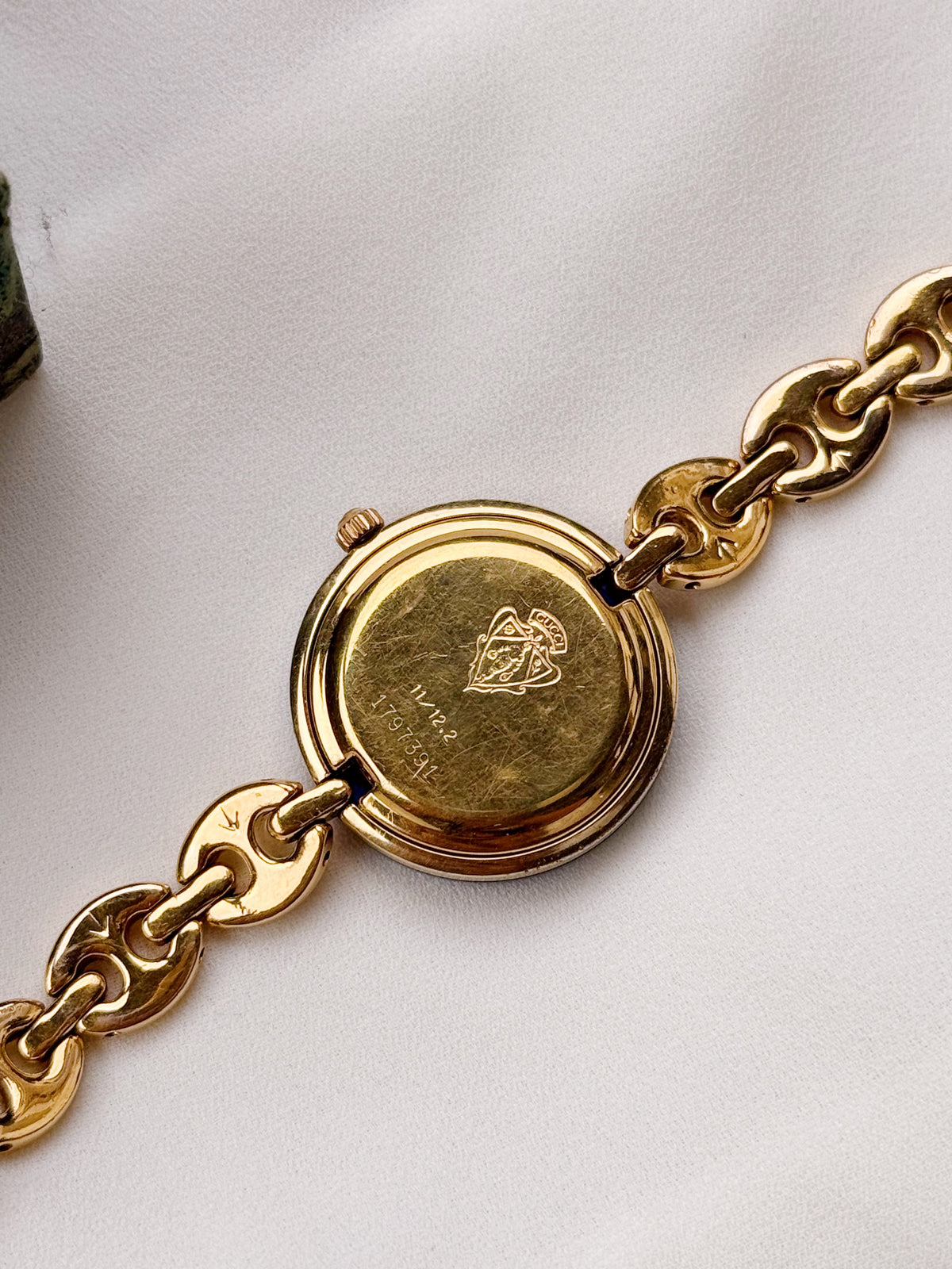 Vintage Gucci Interchangeable Bezels Women's Gold Plated Watch Set, 6 Bezels (11/12.2)