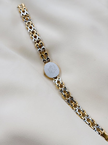 Vintage Rare Seiko Oval Two Tone Bracelet watch for women