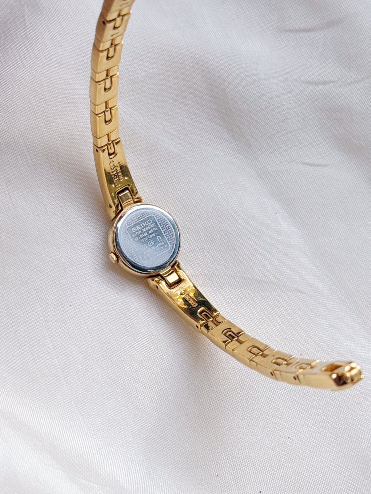 RARE Seiko Lassale 1990s vintage women’s watch; Pastel Pink Colour Stone