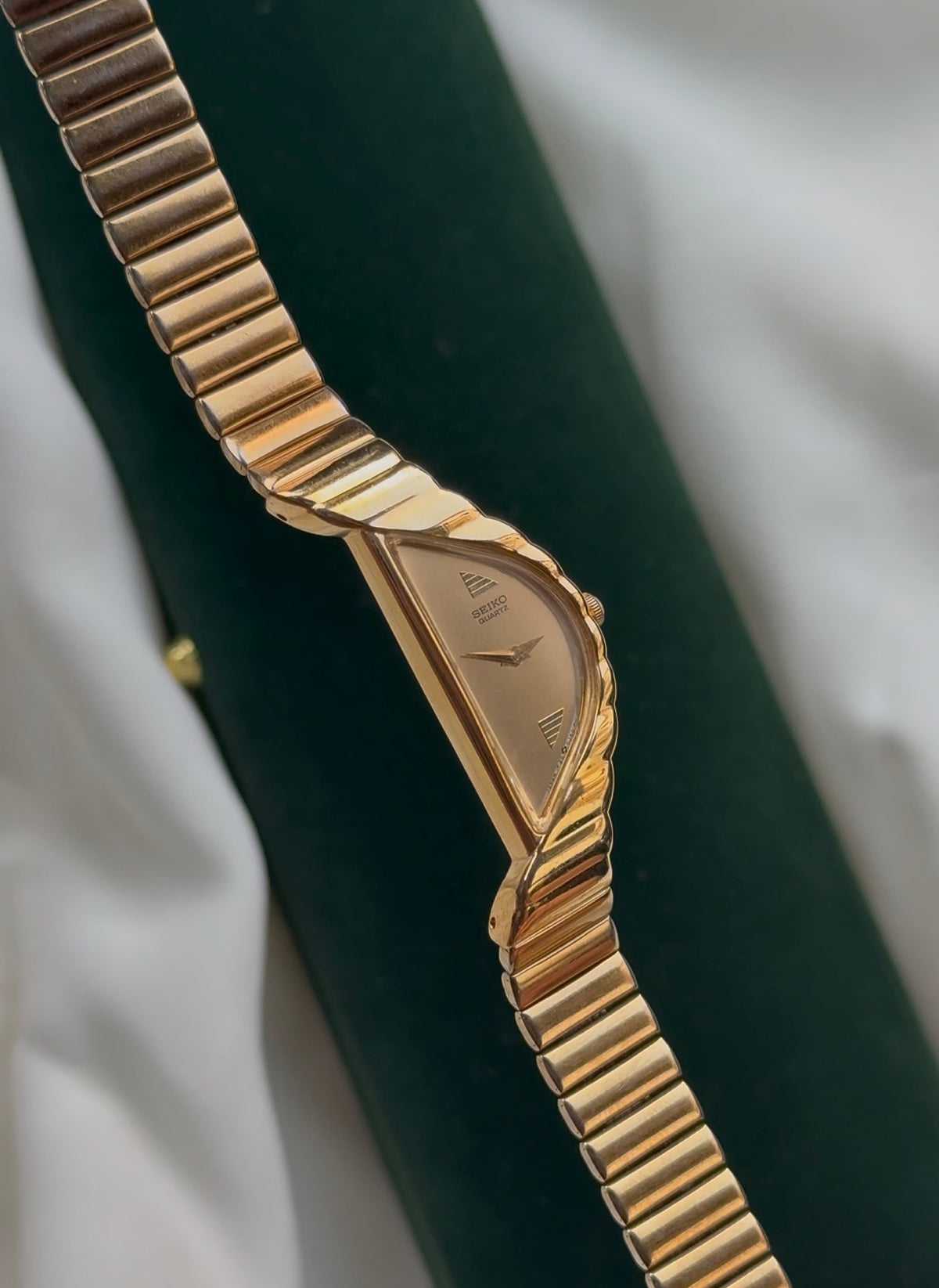 Rare Seiko Half Moon Gold plated watch