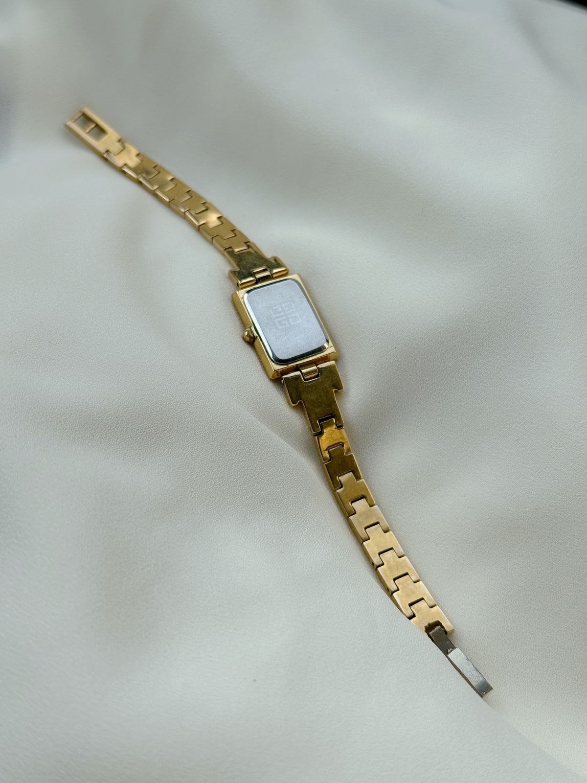 Vintage Givenchy Millesime Tank Bangle Gold watch for women