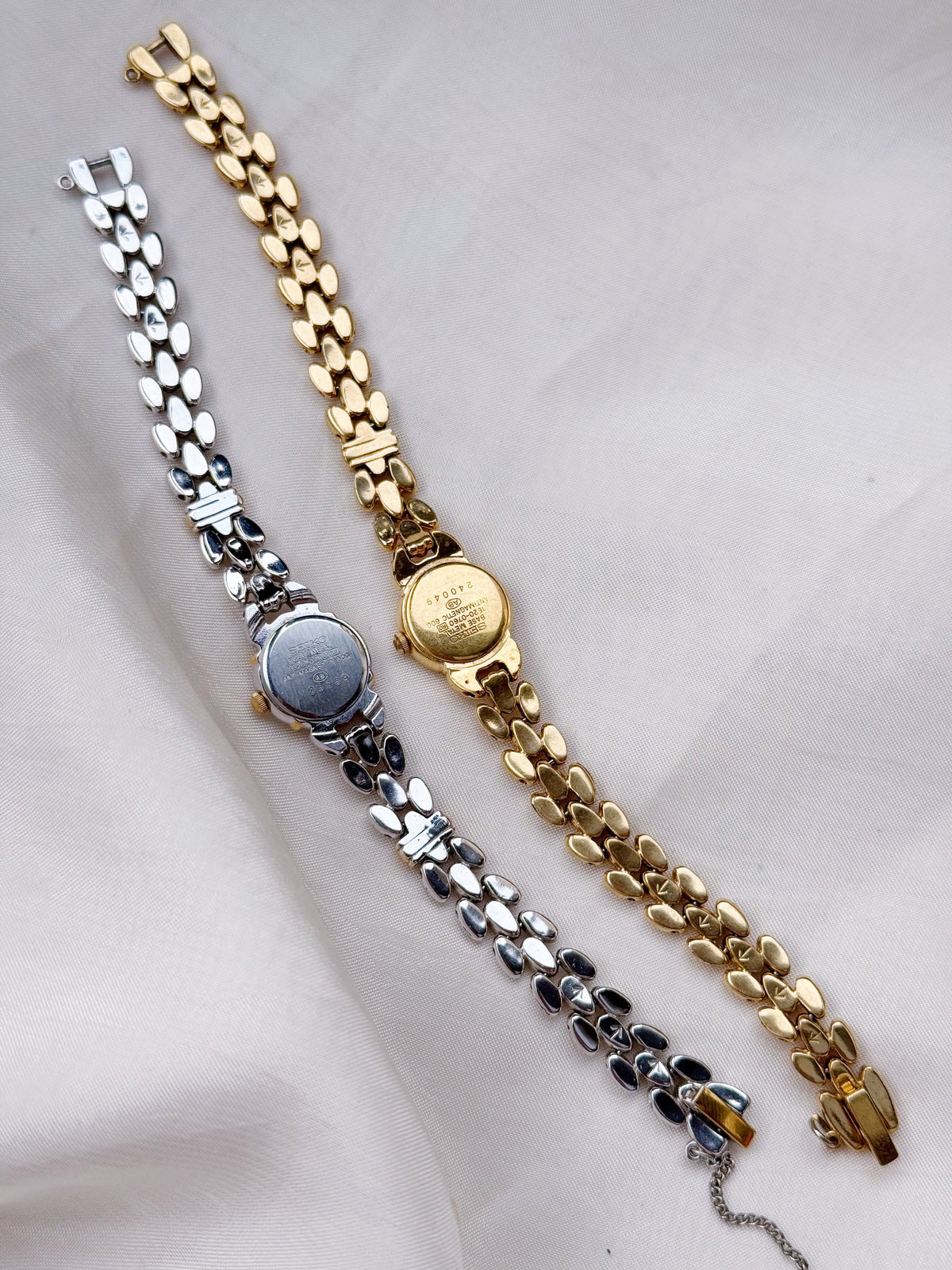 Rare Seiko Tissè Two Tone and Gold watches with diamond accents