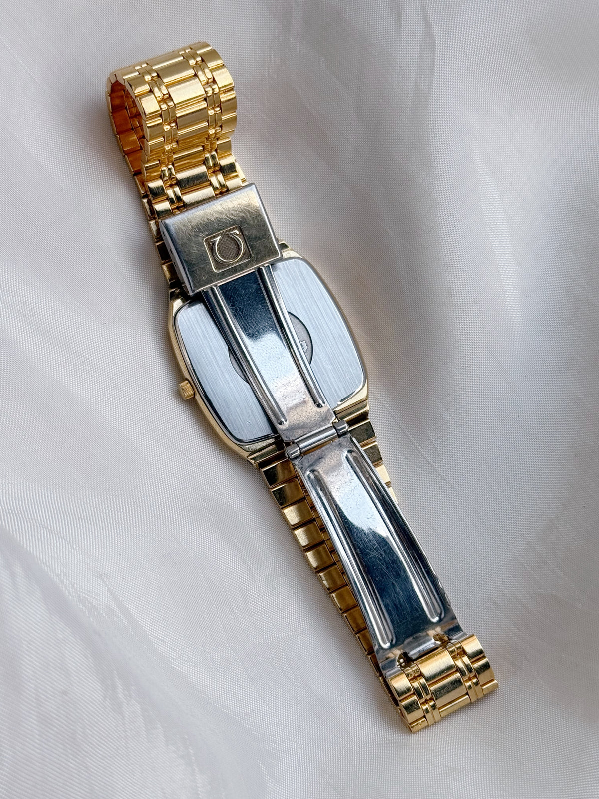 Rare Vintage Omega Seamaster Tank Gold Datejust Watch; Dress Watch
