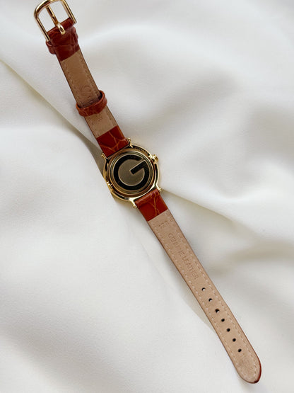 Vintage Gucci Rare Peekaboo 90s Gold Plated 6600L Quartz Watch ; Luxury Swiss timepiece