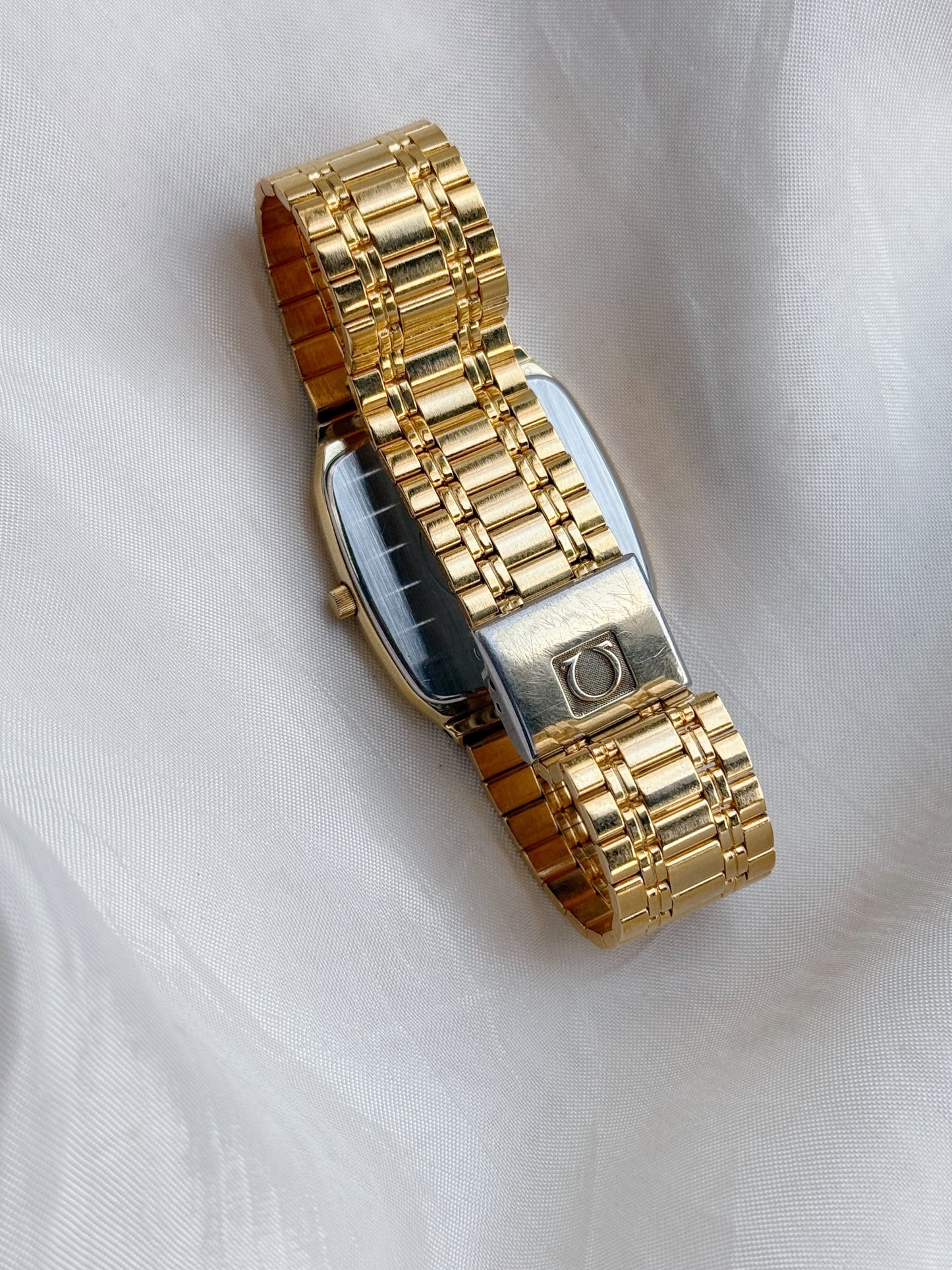 Rare Vintage Omega Seamaster Tank Gold Datejust Watch; Dress Watch