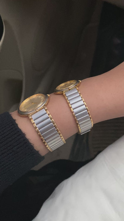 Vintage Yves saint Laurent Two Tone Watch for women; YSL